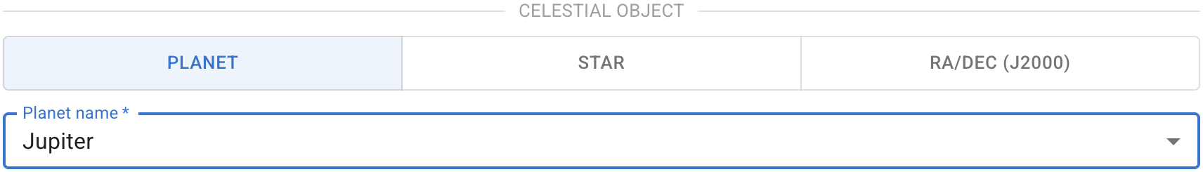 Select Planet