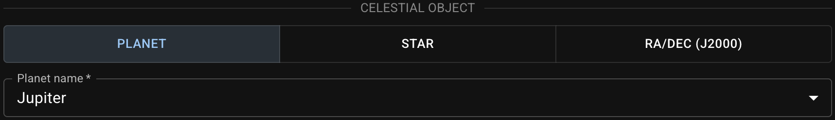 Select Planet